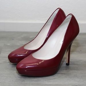 LK BENNETT ❤️brick red platform heels pumps 12cm